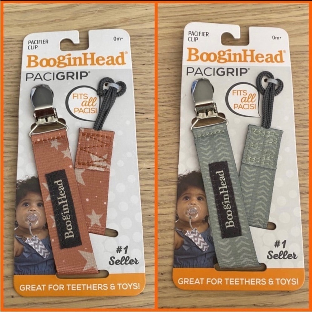 🆕 BooginHead PaciGrip Baby Pacifier toy Clip Bundle Om+🆕